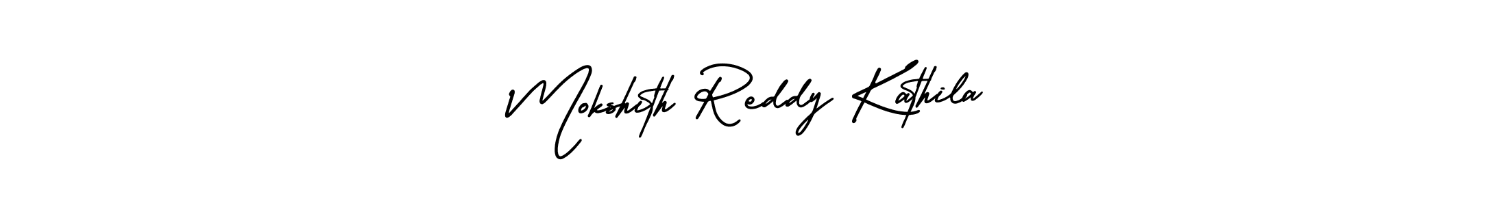 Make a short Mokshith Reddy Kathila signature style. Manage your documents anywhere anytime using AmerikaSignatureDemo-Regular. Create and add eSignatures, submit forms, share and send files easily. Mokshith Reddy Kathila signature style 3 images and pictures png