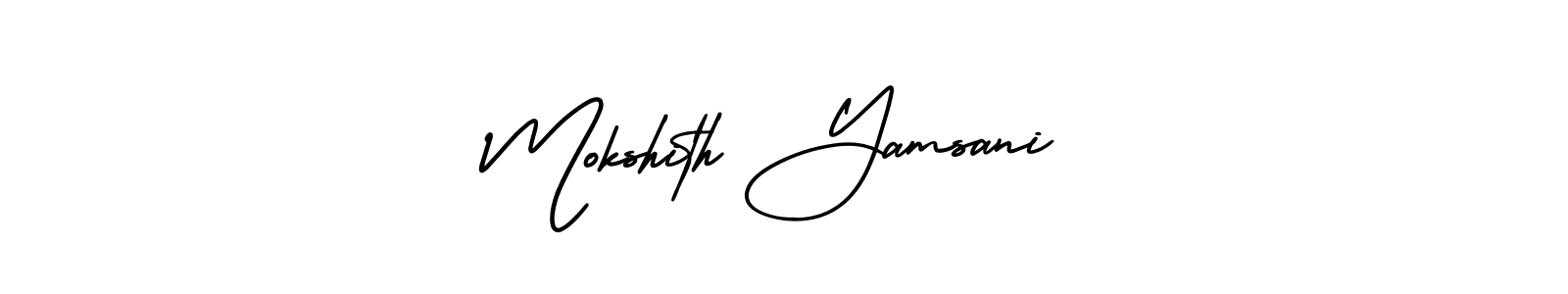 Best and Professional Signature Style for Mokshith Yamsani. AmerikaSignatureDemo-Regular Best Signature Style Collection. Mokshith Yamsani signature style 3 images and pictures png