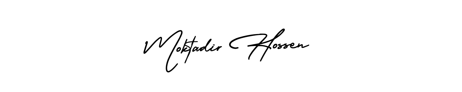 How to make Moktadir Hossen name signature. Use AmerikaSignatureDemo-Regular style for creating short signs online. This is the latest handwritten sign. Moktadir Hossen signature style 3 images and pictures png