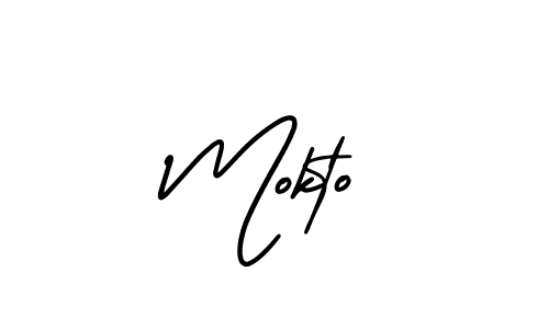 How to make Mokto signature? AmerikaSignatureDemo-Regular is a professional autograph style. Create handwritten signature for Mokto name. Mokto signature style 3 images and pictures png