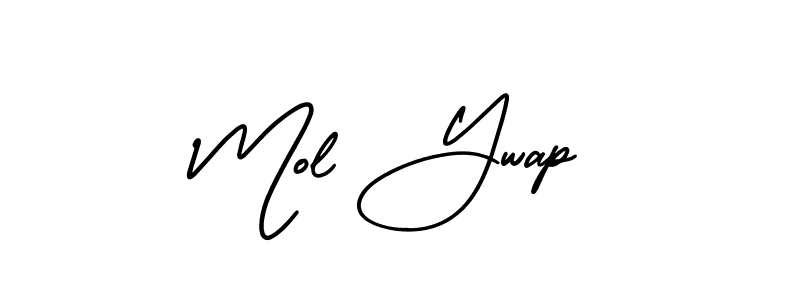 Mol Ywap stylish signature style. Best Handwritten Sign (AmerikaSignatureDemo-Regular) for my name. Handwritten Signature Collection Ideas for my name Mol Ywap. Mol Ywap signature style 3 images and pictures png