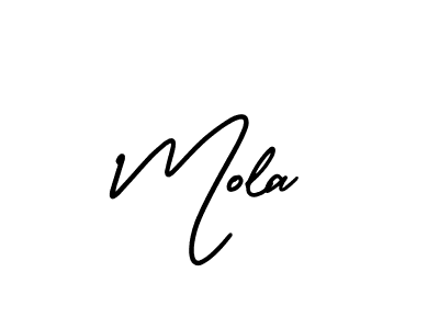 It looks lik you need a new signature style for name Mola. Design unique handwritten (AmerikaSignatureDemo-Regular) signature with our free signature maker in just a few clicks. Mola signature style 3 images and pictures png