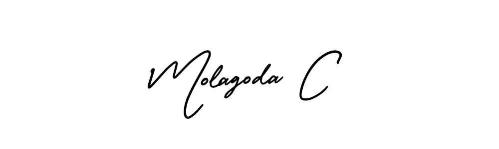 Also You can easily find your signature by using the search form. We will create Molagoda C name handwritten signature images for you free of cost using AmerikaSignatureDemo-Regular sign style. Molagoda C signature style 3 images and pictures png