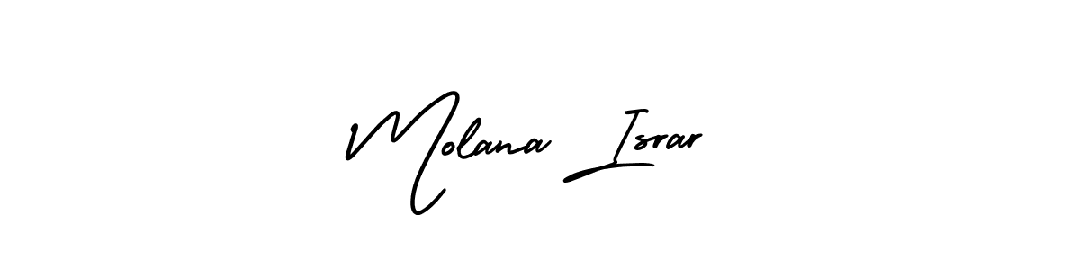 Check out images of Autograph of Molana Israr name. Actor Molana Israr Signature Style. AmerikaSignatureDemo-Regular is a professional sign style online. Molana Israr signature style 3 images and pictures png