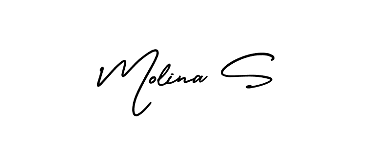 AmerikaSignatureDemo-Regular is a professional signature style that is perfect for those who want to add a touch of class to their signature. It is also a great choice for those who want to make their signature more unique. Get Molina S name to fancy signature for free. Molina S signature style 3 images and pictures png