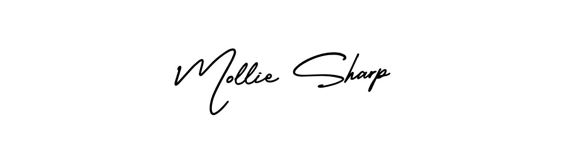 How to make Mollie Sharp name signature. Use AmerikaSignatureDemo-Regular style for creating short signs online. This is the latest handwritten sign. Mollie Sharp signature style 3 images and pictures png