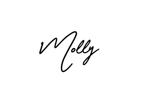 Make a beautiful signature design for name Molly. With this signature (AmerikaSignatureDemo-Regular) style, you can create a handwritten signature for free. Molly signature style 3 images and pictures png