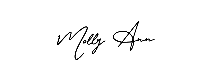 You should practise on your own different ways (AmerikaSignatureDemo-Regular) to write your name (Molly Ann) in signature. don't let someone else do it for you. Molly Ann signature style 3 images and pictures png