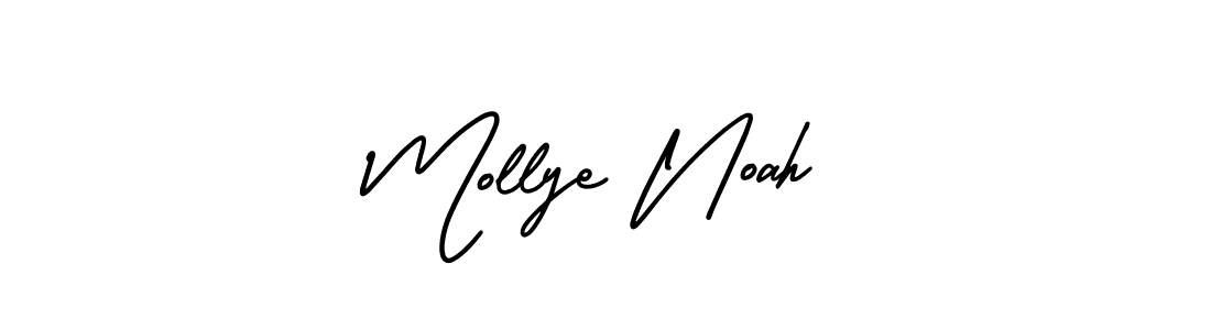 How to make Mollye Noah name signature. Use AmerikaSignatureDemo-Regular style for creating short signs online. This is the latest handwritten sign. Mollye Noah signature style 3 images and pictures png