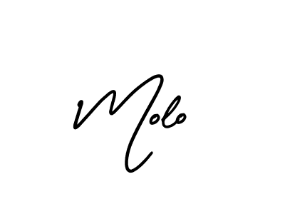 Use a signature maker to create a handwritten signature online. With this signature software, you can design (AmerikaSignatureDemo-Regular) your own signature for name Molo. Molo signature style 3 images and pictures png