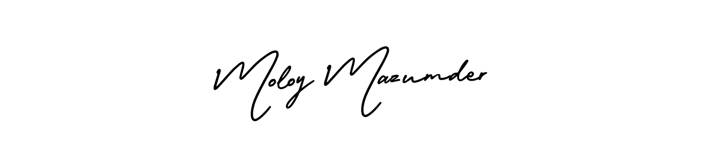 AmerikaSignatureDemo-Regular is a professional signature style that is perfect for those who want to add a touch of class to their signature. It is also a great choice for those who want to make their signature more unique. Get Moloy Mazumder name to fancy signature for free. Moloy Mazumder signature style 3 images and pictures png
