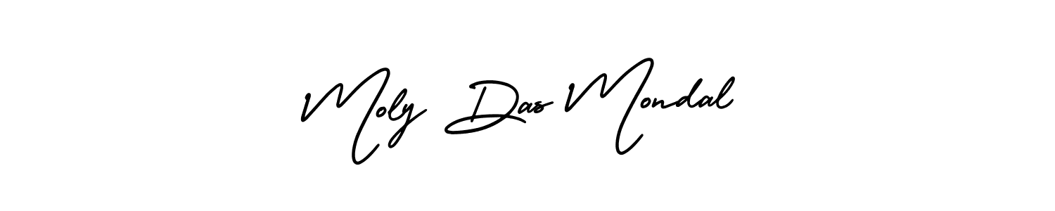 Design your own signature with our free online signature maker. With this signature software, you can create a handwritten (AmerikaSignatureDemo-Regular) signature for name Moly Das Mondal. Moly Das Mondal signature style 3 images and pictures png