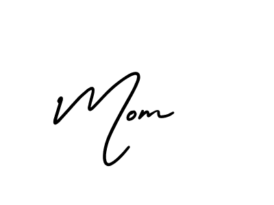 Use a signature maker to create a handwritten signature online. With this signature software, you can design (AmerikaSignatureDemo-Regular) your own signature for name Mom . Mom  signature style 3 images and pictures png