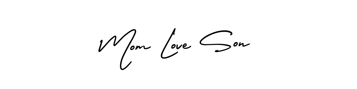 Design your own signature with our free online signature maker. With this signature software, you can create a handwritten (AmerikaSignatureDemo-Regular) signature for name Mom Love Son. Mom Love Son signature style 3 images and pictures png
