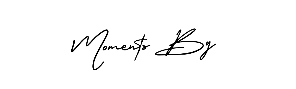 How to make Moments By name signature. Use AmerikaSignatureDemo-Regular style for creating short signs online. This is the latest handwritten sign. Moments By signature style 3 images and pictures png