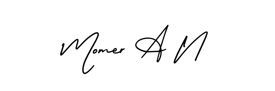 Also You can easily find your signature by using the search form. We will create Momer A N name handwritten signature images for you free of cost using AmerikaSignatureDemo-Regular sign style. Momer A N signature style 3 images and pictures png