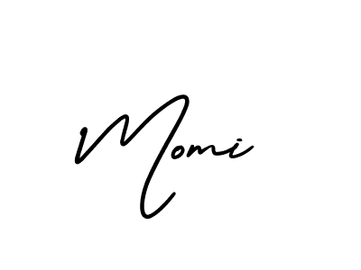 Design your own signature with our free online signature maker. With this signature software, you can create a handwritten (AmerikaSignatureDemo-Regular) signature for name Momi. Momi signature style 3 images and pictures png