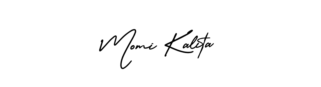 Create a beautiful signature design for name Momi Kalita. With this signature (AmerikaSignatureDemo-Regular) fonts, you can make a handwritten signature for free. Momi Kalita signature style 3 images and pictures png