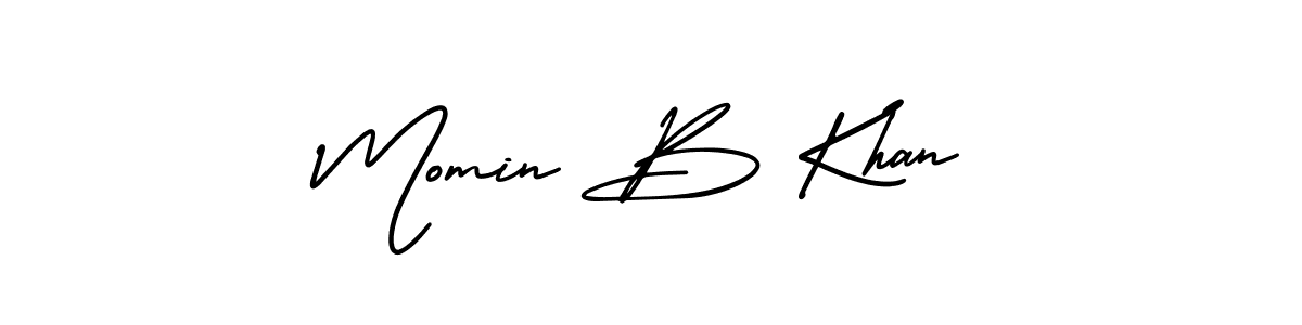 Make a short Momin B Khan signature style. Manage your documents anywhere anytime using AmerikaSignatureDemo-Regular. Create and add eSignatures, submit forms, share and send files easily. Momin B Khan signature style 3 images and pictures png