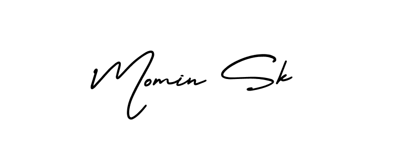 Design your own signature with our free online signature maker. With this signature software, you can create a handwritten (AmerikaSignatureDemo-Regular) signature for name Momin Sk. Momin Sk signature style 3 images and pictures png