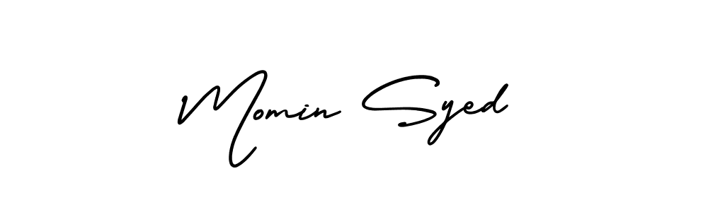 It looks lik you need a new signature style for name Momin Syed. Design unique handwritten (AmerikaSignatureDemo-Regular) signature with our free signature maker in just a few clicks. Momin Syed signature style 3 images and pictures png