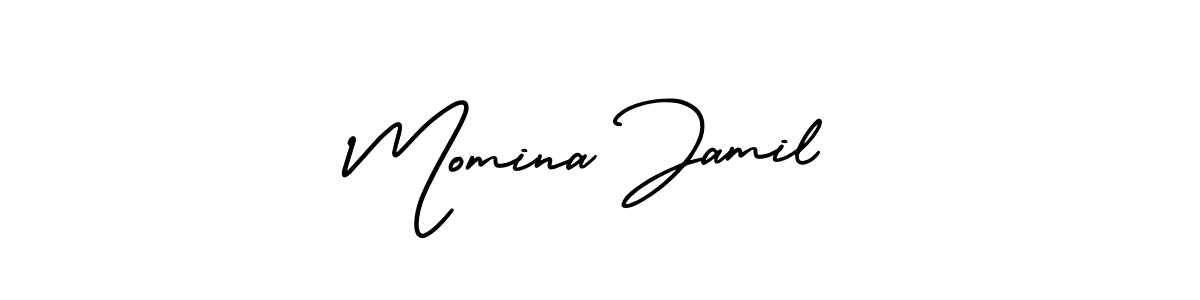 Make a short Momina Jamil signature style. Manage your documents anywhere anytime using AmerikaSignatureDemo-Regular. Create and add eSignatures, submit forms, share and send files easily. Momina Jamil signature style 3 images and pictures png