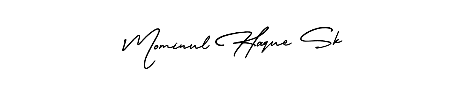 How to make Mominul Haque Sk name signature. Use AmerikaSignatureDemo-Regular style for creating short signs online. This is the latest handwritten sign. Mominul Haque Sk signature style 3 images and pictures png