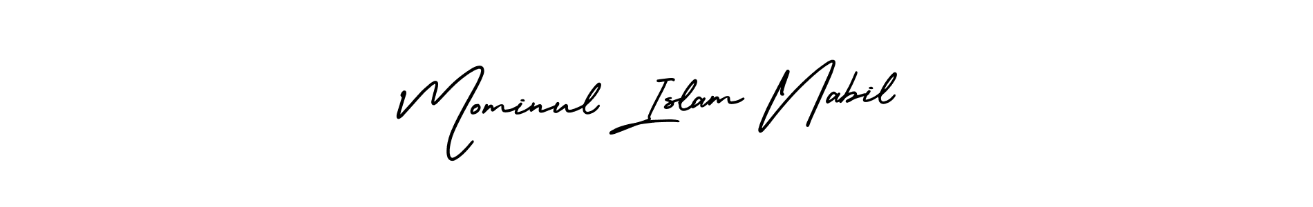 How to make Mominul Islam Nabil signature? AmerikaSignatureDemo-Regular is a professional autograph style. Create handwritten signature for Mominul Islam Nabil name. Mominul Islam Nabil signature style 3 images and pictures png
