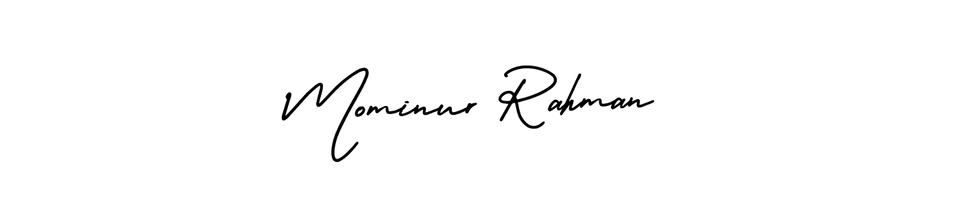 How to make Mominur Rahman name signature. Use AmerikaSignatureDemo-Regular style for creating short signs online. This is the latest handwritten sign. Mominur Rahman signature style 3 images and pictures png