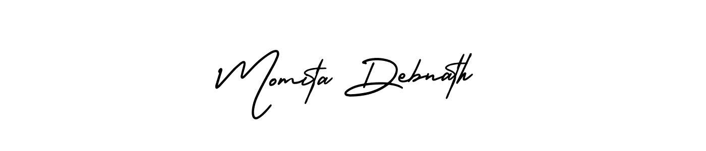 Create a beautiful signature design for name Momita Debnath. With this signature (AmerikaSignatureDemo-Regular) fonts, you can make a handwritten signature for free. Momita Debnath signature style 3 images and pictures png