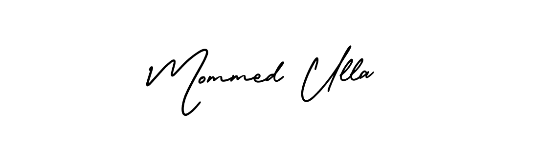 How to make Mommed Ulla name signature. Use AmerikaSignatureDemo-Regular style for creating short signs online. This is the latest handwritten sign. Mommed Ulla signature style 3 images and pictures png