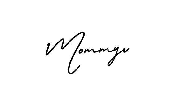 Make a beautiful signature design for name Mommyv. With this signature (AmerikaSignatureDemo-Regular) style, you can create a handwritten signature for free. Mommyv signature style 3 images and pictures png