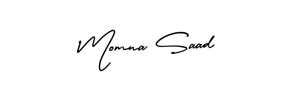 Check out images of Autograph of Momna Saad name. Actor Momna Saad Signature Style. AmerikaSignatureDemo-Regular is a professional sign style online. Momna Saad signature style 3 images and pictures png