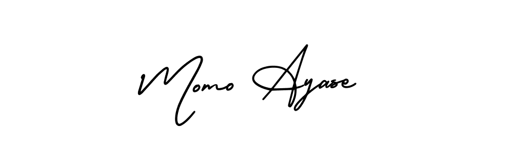 Use a signature maker to create a handwritten signature online. With this signature software, you can design (AmerikaSignatureDemo-Regular) your own signature for name Momo Ayase. Momo Ayase signature style 3 images and pictures png