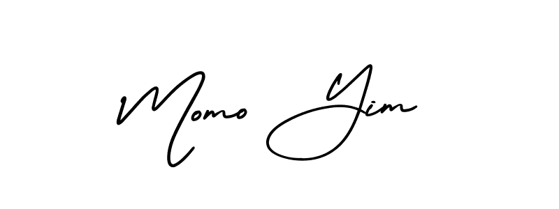 How to Draw Momo Yim signature style? AmerikaSignatureDemo-Regular is a latest design signature styles for name Momo Yim. Momo Yim signature style 3 images and pictures png