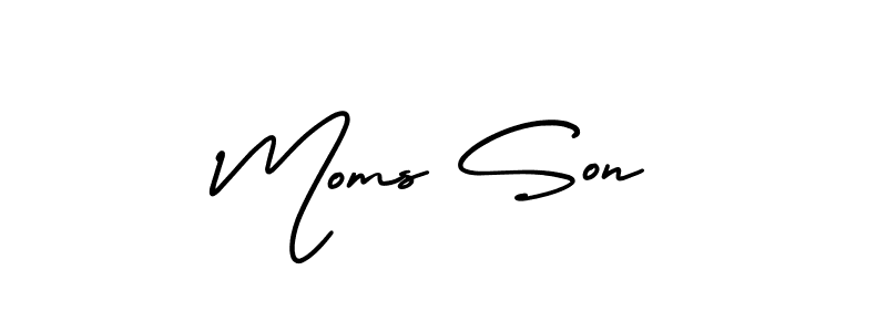 Make a beautiful signature design for name Moms Son. Use this online signature maker to create a handwritten signature for free. Moms Son signature style 3 images and pictures png