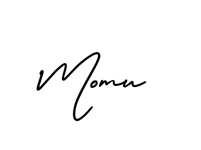 Make a beautiful signature design for name Momu. With this signature (AmerikaSignatureDemo-Regular) style, you can create a handwritten signature for free. Momu signature style 3 images and pictures png