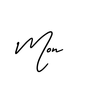 Make a beautiful signature design for name Mon. With this signature (AmerikaSignatureDemo-Regular) style, you can create a handwritten signature for free. Mon signature style 3 images and pictures png