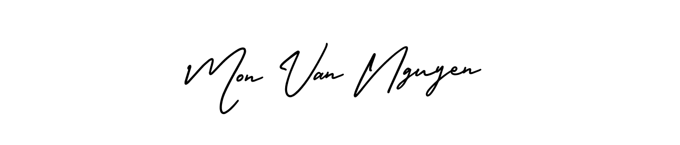 It looks lik you need a new signature style for name Mon Van Nguyen. Design unique handwritten (AmerikaSignatureDemo-Regular) signature with our free signature maker in just a few clicks. Mon Van Nguyen signature style 3 images and pictures png