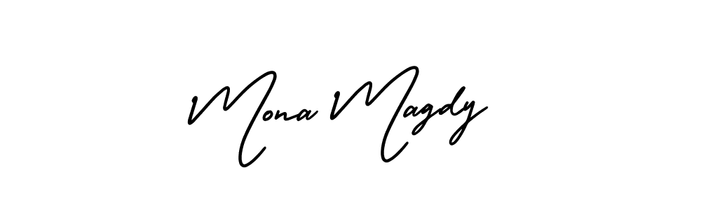 Similarly AmerikaSignatureDemo-Regular is the best handwritten signature design. Signature creator online .You can use it as an online autograph creator for name Mona Magdy. Mona Magdy signature style 3 images and pictures png