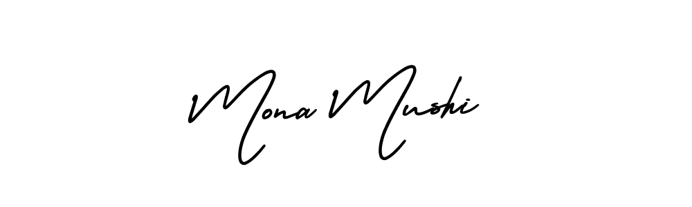 How to Draw Mona Mushi signature style? AmerikaSignatureDemo-Regular is a latest design signature styles for name Mona Mushi. Mona Mushi signature style 3 images and pictures png