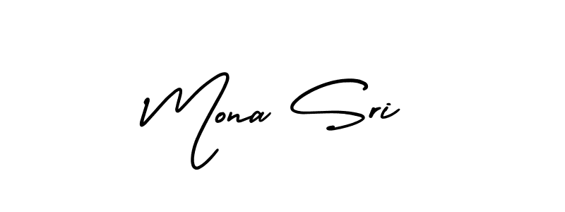 Make a beautiful signature design for name Mona Sri. With this signature (AmerikaSignatureDemo-Regular) style, you can create a handwritten signature for free. Mona Sri signature style 3 images and pictures png