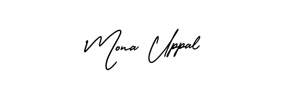 Design your own signature with our free online signature maker. With this signature software, you can create a handwritten (AmerikaSignatureDemo-Regular) signature for name Mona Uppal. Mona Uppal signature style 3 images and pictures png