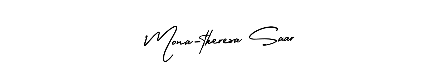 Also You can easily find your signature by using the search form. We will create Mona-theresa Saar name handwritten signature images for you free of cost using AmerikaSignatureDemo-Regular sign style. Mona-theresa Saar signature style 3 images and pictures png