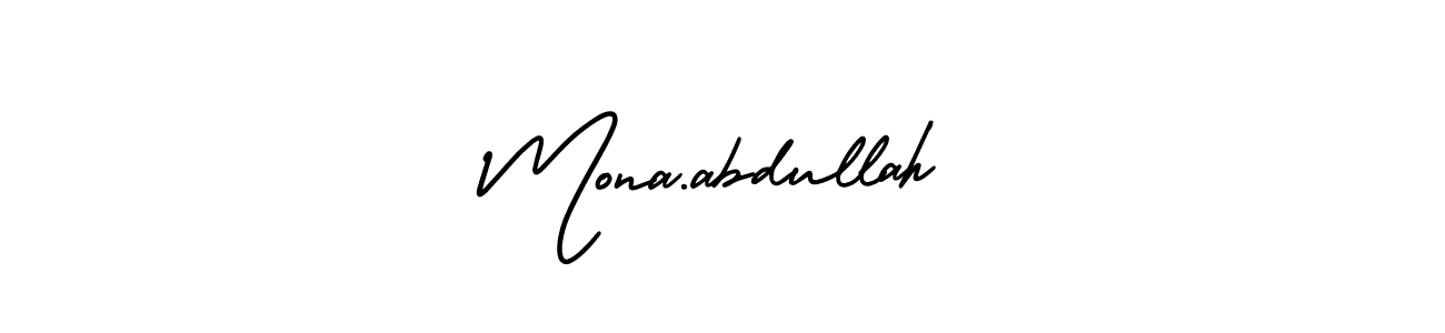 How to make Mona.abdullah name signature. Use AmerikaSignatureDemo-Regular style for creating short signs online. This is the latest handwritten sign. Mona.abdullah signature style 3 images and pictures png