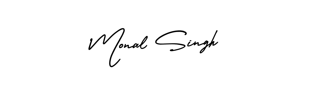 Make a beautiful signature design for name Monal Singh. With this signature (AmerikaSignatureDemo-Regular) style, you can create a handwritten signature for free. Monal Singh signature style 3 images and pictures png