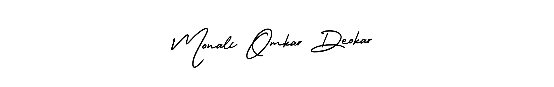 Design your own signature with our free online signature maker. With this signature software, you can create a handwritten (AmerikaSignatureDemo-Regular) signature for name Monali Omkar Deokar. Monali Omkar Deokar signature style 3 images and pictures png