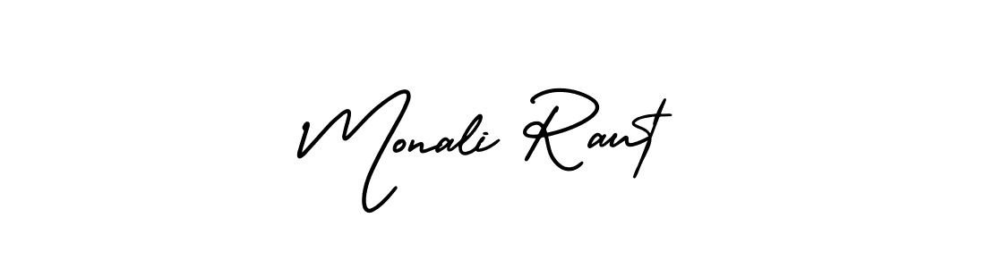Design your own signature with our free online signature maker. With this signature software, you can create a handwritten (AmerikaSignatureDemo-Regular) signature for name Monali Raut. Monali Raut signature style 3 images and pictures png