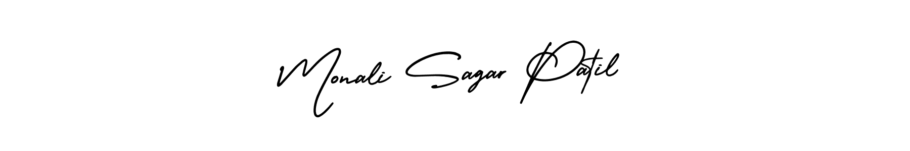 This is the best signature style for the Monali Sagar Patil name. Also you like these signature font (AmerikaSignatureDemo-Regular). Mix name signature. Monali Sagar Patil signature style 3 images and pictures png