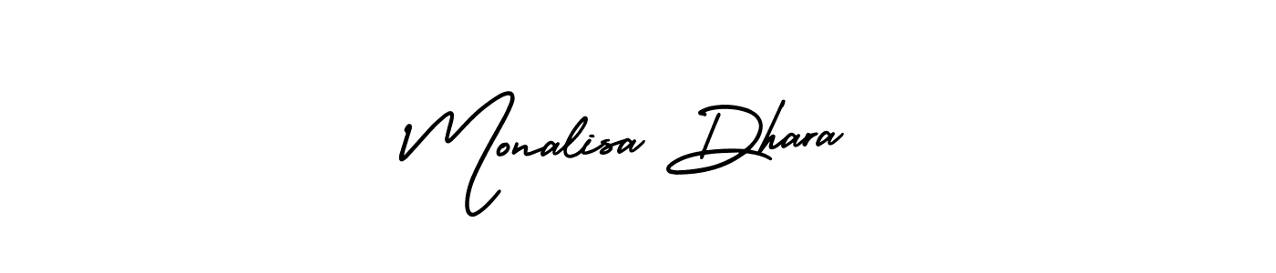 Create a beautiful signature design for name Monalisa Dhara. With this signature (AmerikaSignatureDemo-Regular) fonts, you can make a handwritten signature for free. Monalisa Dhara signature style 3 images and pictures png